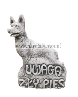 Figurka betonowa UWAGA ZŁY PIES 46 cm