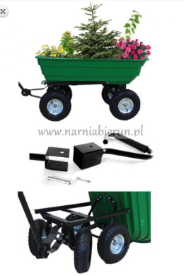 Wózek ogrodowy transportowy zielony 300 kg
