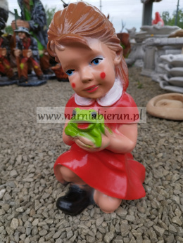 Figurka z żywicy Dziewczynka z żabką 35 cm