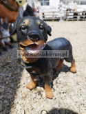 Figurka z żywicy Pies Piesek Rottweiler stojący 35 cm