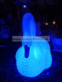 Łabędź duży świecący podświetlany plastikowy 47 cm