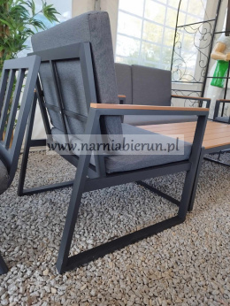 Meble ogrodowe aluminiowe sofa + 2 fotele + stolik POWYSTAWOWY