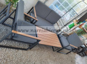 Meble ogrodowe aluminiowe sofa + 2 fotele + stolik POWYSTAWOWY