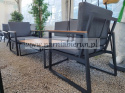 Meble ogrodowe aluminiowe sofa + 2 fotele + stolik POWYSTAWOWY