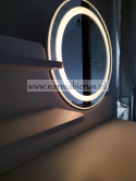 Toaletka kosmetyczna biała z lustrem i oświetleniem POWYSTAWOWA