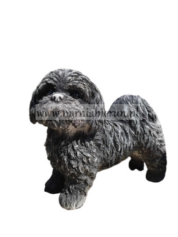 Figurka betonowa PIES Shih tzu stojący 28 cm