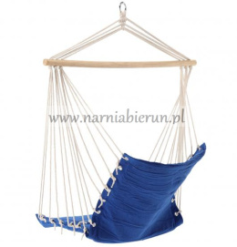 Krzesło brazylijskie wiszące niebieskie hamak huśtawka