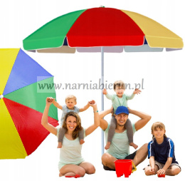 Parasol plażowy GardenLine wielokolorowy 170 x 180 cm