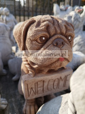 Figurka betonowa PIES BULDOG WELCOME 28 cm