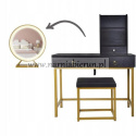 Toaletka do wizażu GLAMOUR Led + taboret OUTLET