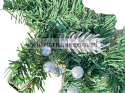 Girlanda świąteczna srebrna 180cm łańcuch stroik