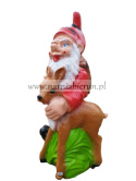 Figurka ogrodowa Krasnal z sarną 80 cm