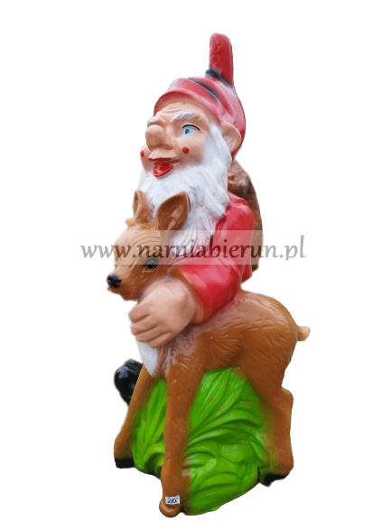 Figurka ogrodowa Krasnal z sarną 80 cm