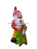 Figurka ogrodowa Krasnal z sarną 80 cm