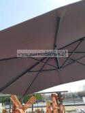 Parasol ogrodowy brązowy Roma 300x300 cm + pokrowiec