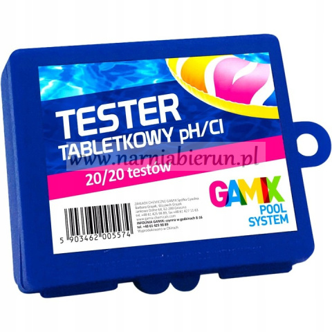 TESTER TABLETKOWY pH/Cl DO BASENÓW POMIAR pH WODY