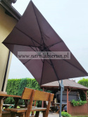 Parasol ogrodowy brązowy Mini Roma 250x250 cm + pokrowiec