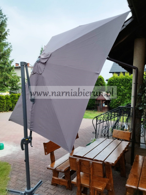 Parasol ogrodowy brązowy Mini Roma 250x250 cm + pokrowiec