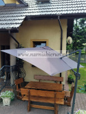 Parasol ogrodowy brązowy Mini Roma 250x250 cm + pokrowiec