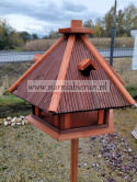Karmnik drewniany dla ptaków do ogrodu BUDKA LĘGOWA DUŻY