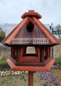 Karmnik drewniany dla ptaków do ogrodu BUDKA LĘGOWA MAŁA