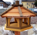 Karmnik dla ptaków drewniany do ogrodu MAŁY