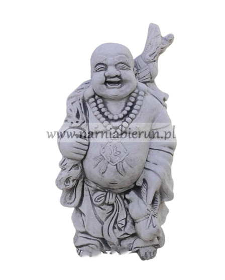 Figurka ogrodowa betonowa PODRÓŻNIK BUDDA 44 cm